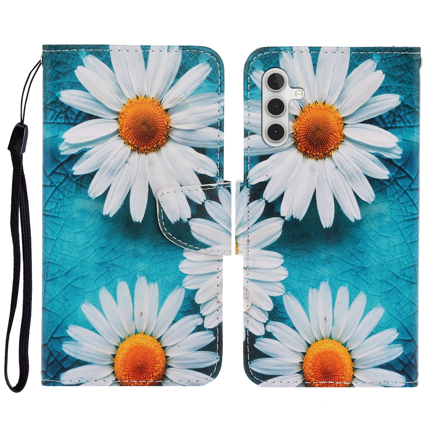 Pattern Printing PU Leather Cover for Samsung Galaxy S23 FE Cross Texture Wallet Phone Case with Strap Pattern Printing PU Leather Cover for Samsung Galaxy S23 FE Cross Texture Wallet Phone Case with Strap